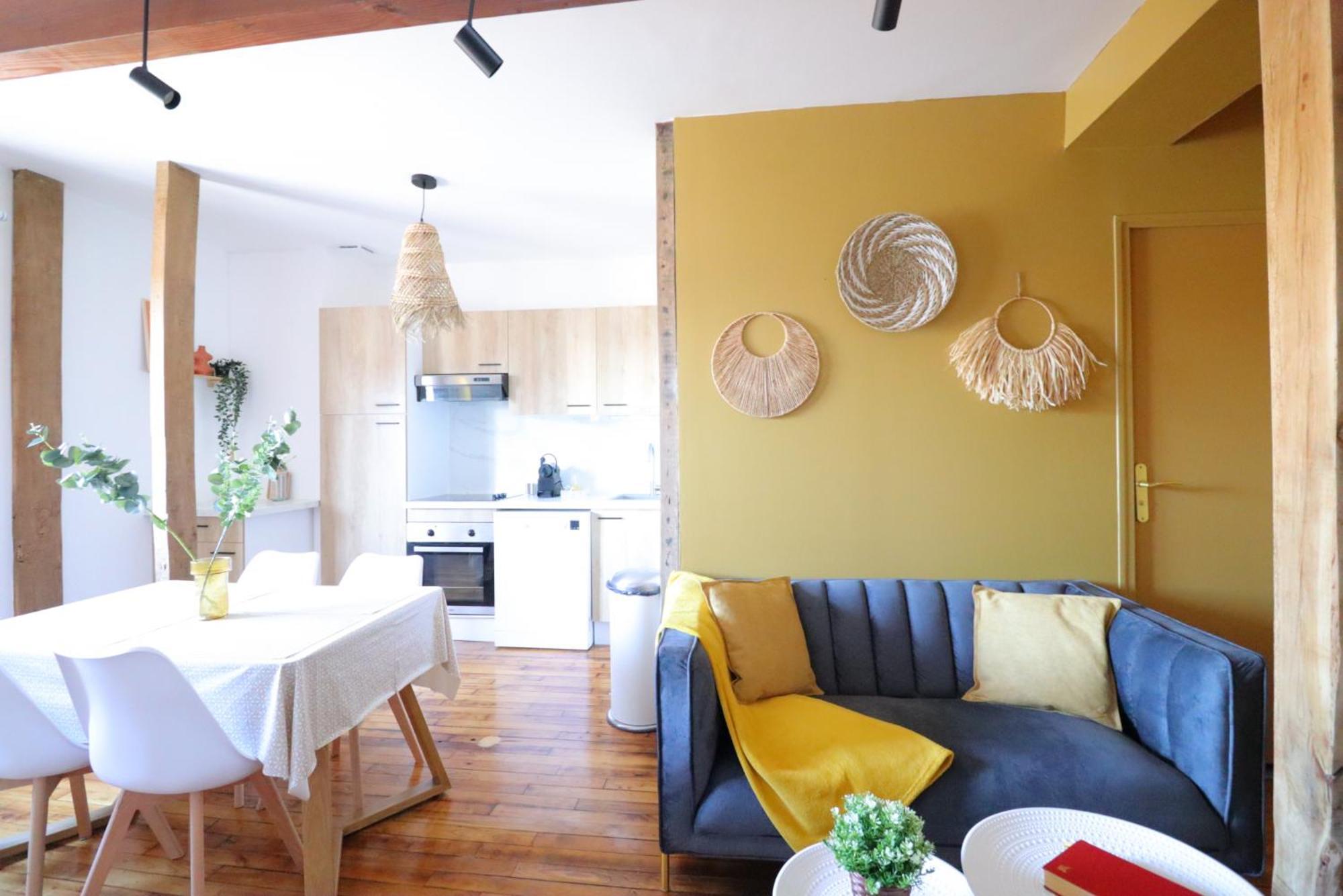 Le Boho - Charmant T3 Avec Climatisation Et Fibre Bergerac Rum bild