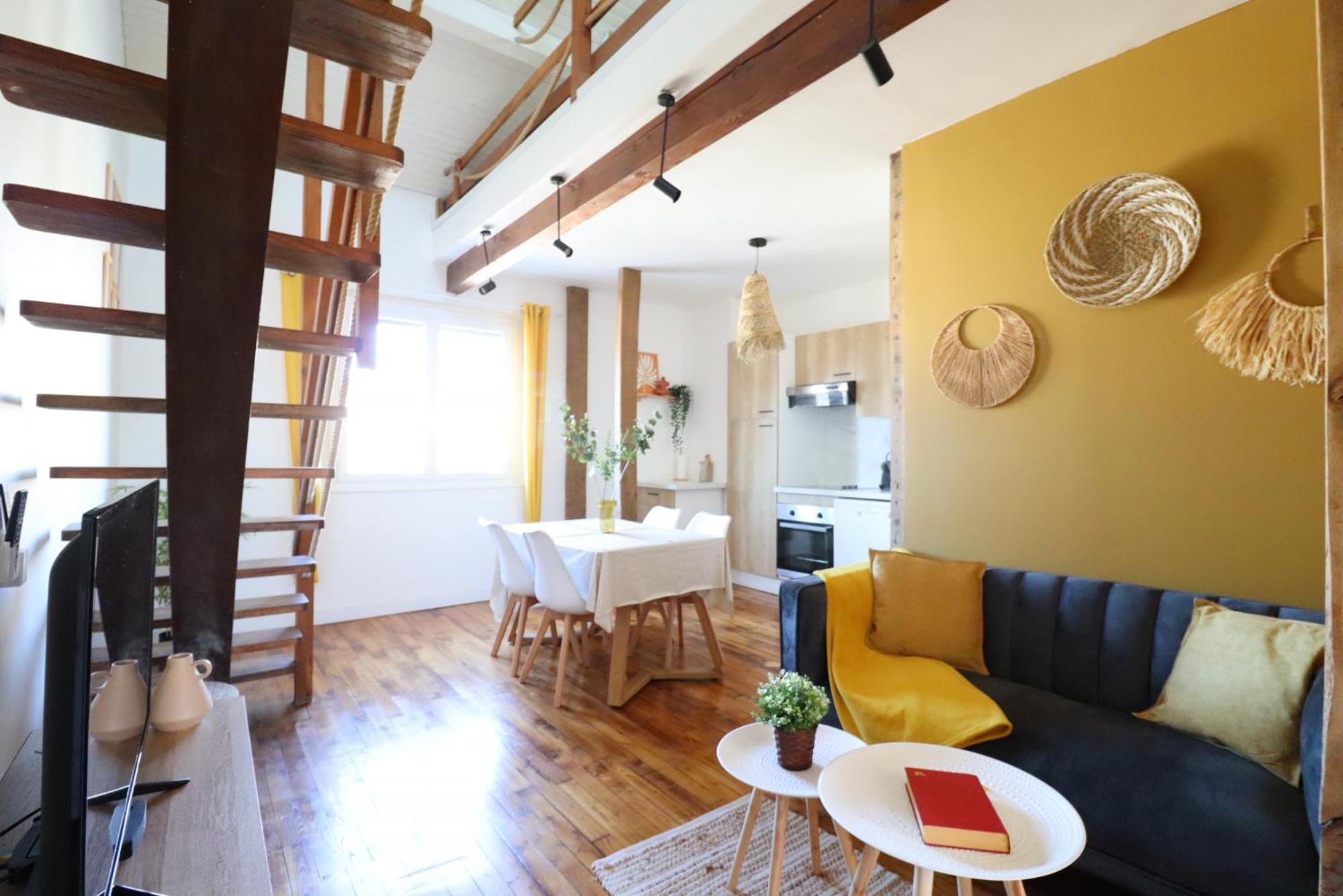 Le Boho - Charmant T3 Avec Climatisation Et Fibre Bergerac Rum bild