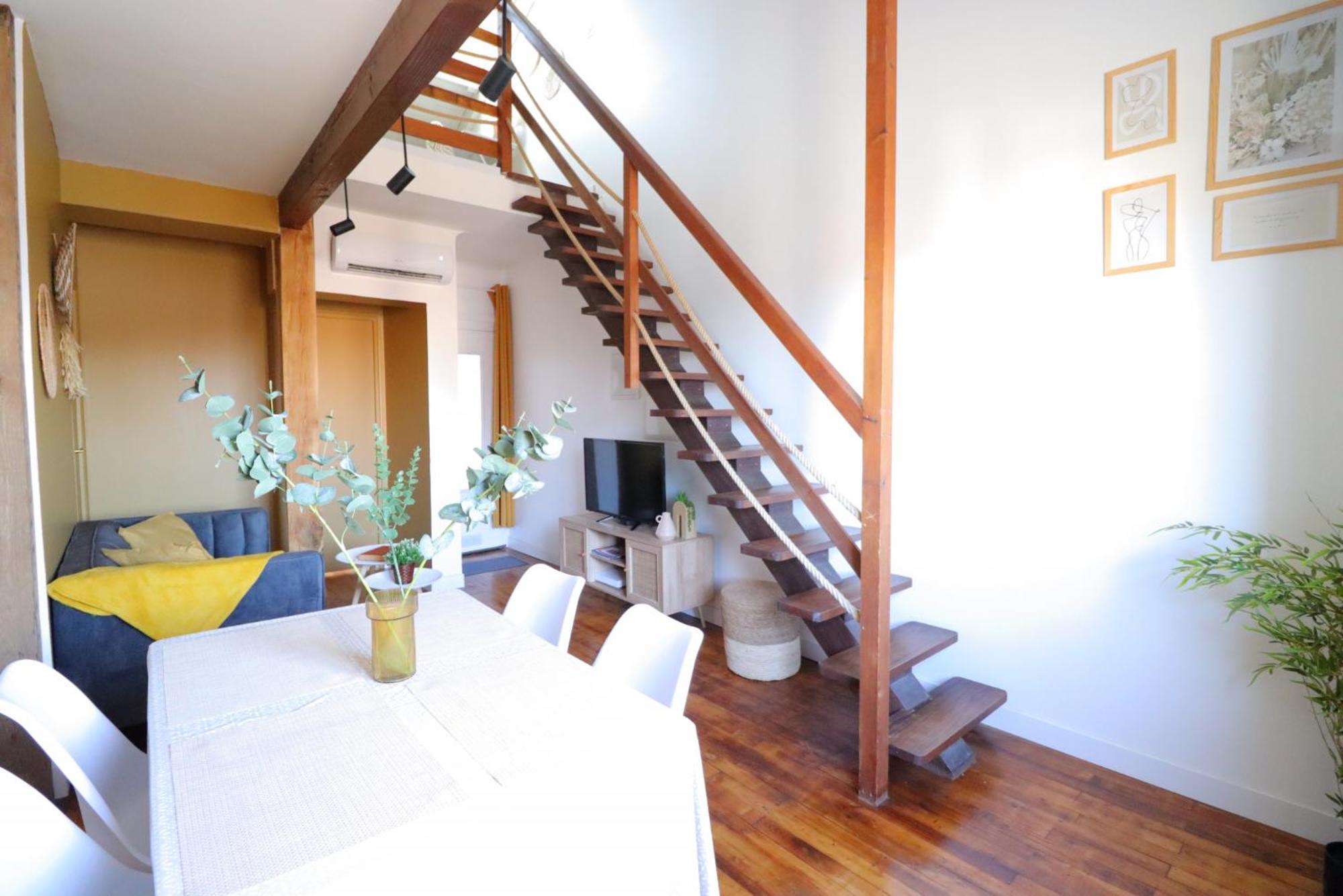 Le Boho - Charmant T3 Avec Climatisation Et Fibre Bergerac Rum bild