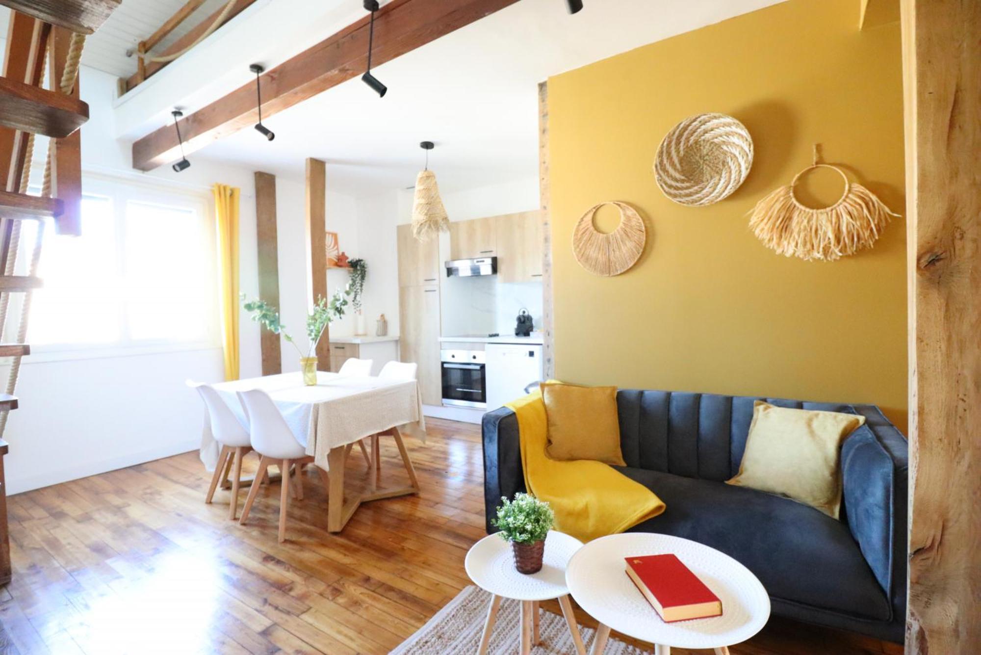 Le Boho - Charmant T3 Avec Climatisation Et Fibre Bergerac Rum bild